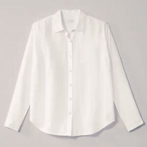 Linen J. Jill Easy Linen Shirt Button Front XL Cream White